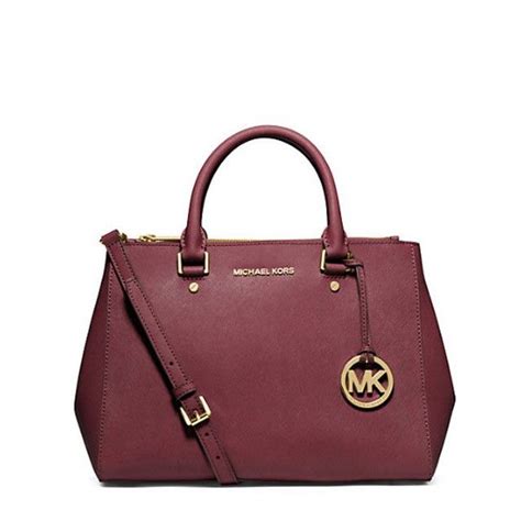 michael kors purse sutton double zipper satchel burgundy|Best 25+ Deals for Michael Kors Sutton Handbag .